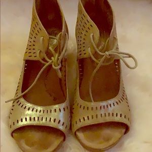 Softt Gold sandal with 2” heel